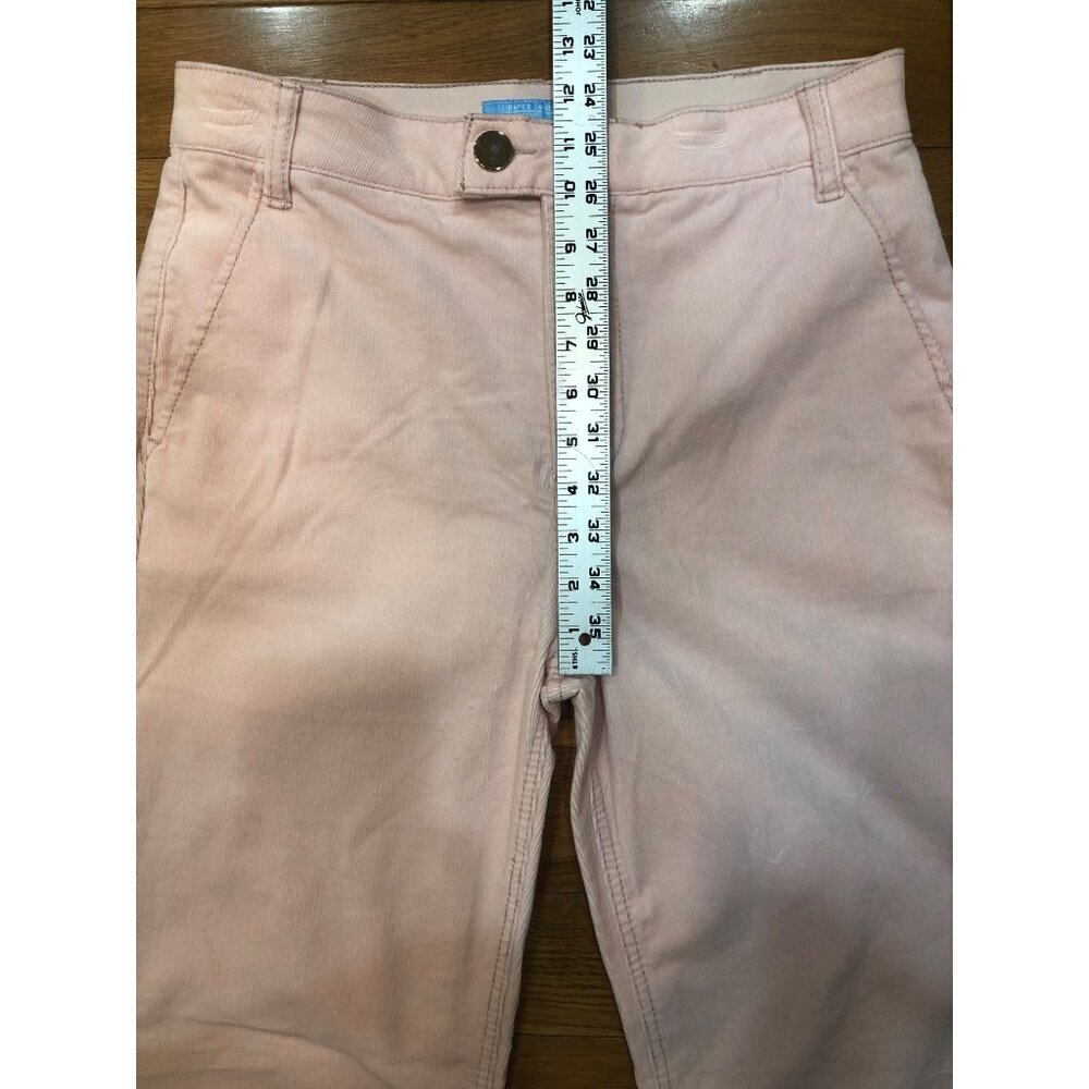 Draper James RSVP High Rise Wide Leg Soft Pink Corduroy Trousers Size 10 - Picture 4 of 9